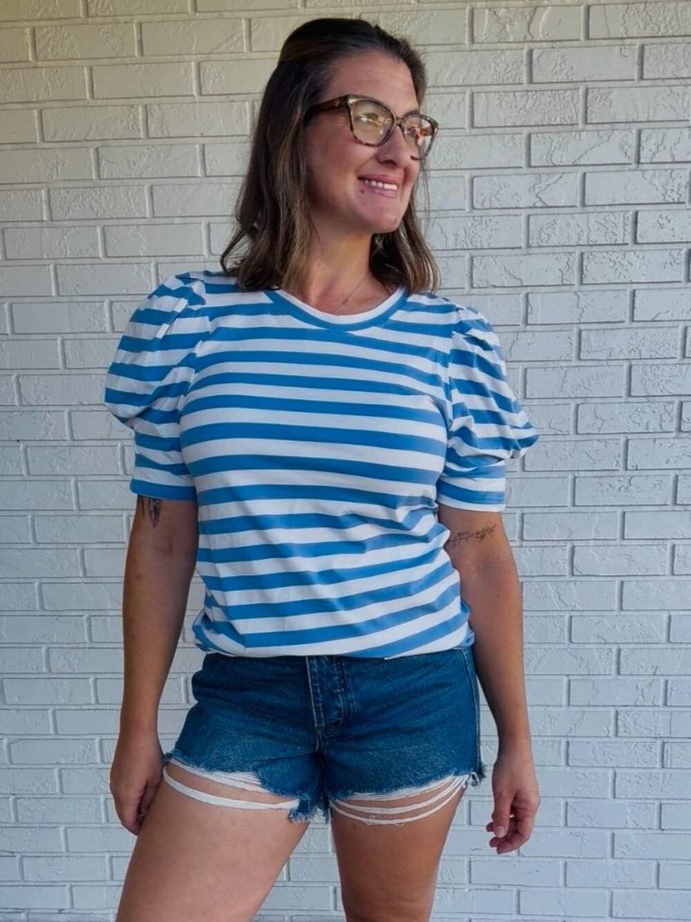 Americana Puffed Sleeve Tee